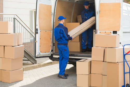 Moving boxes and furniture with a man with van service in London