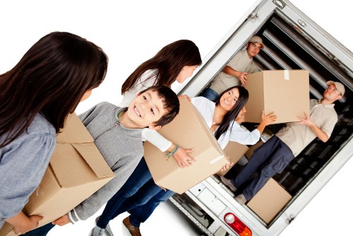 Man and van team helping with a residential move in London