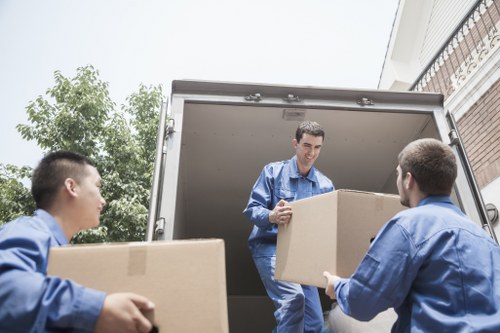 London office relocation with careful handling of desks and workspace items