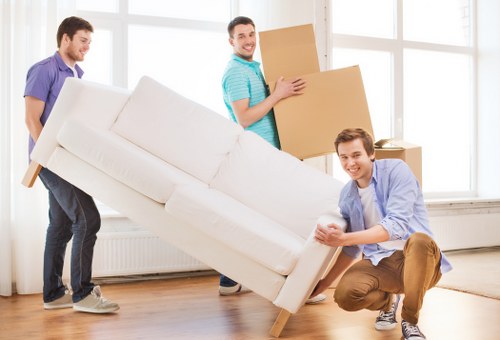 London flat move with stairs, narrow access, and removal crew support
