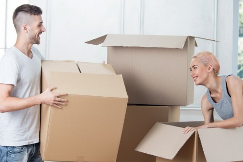 Removal van loaded for a local move across London