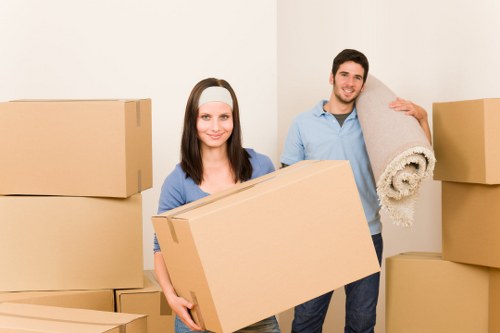 Household and office items loaded for a London move