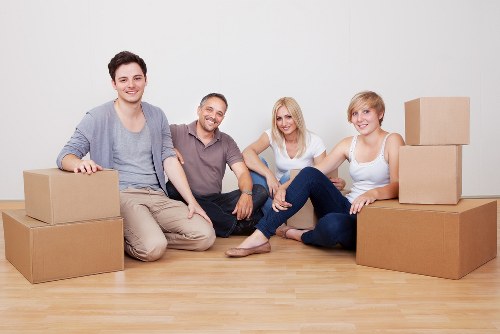 Local London furniture collection team preparing items for removal