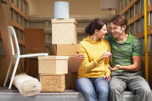 Checklist and packing materials for a commercial relocation