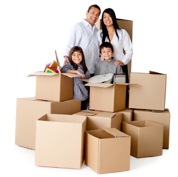 Loading furniture into a van for a local London removal